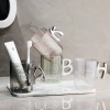Wholesale large-capacity toothbrush cups, household mouthwash cups with handles and a high-end feel, simple plastic transparent brushing cups, water cups details Picture